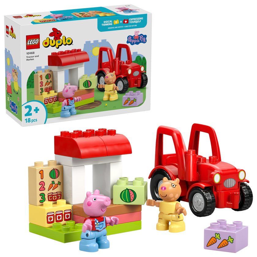 LEGO® DUPLO® Peppa Gris Traktor og marked, byggeleke 10468