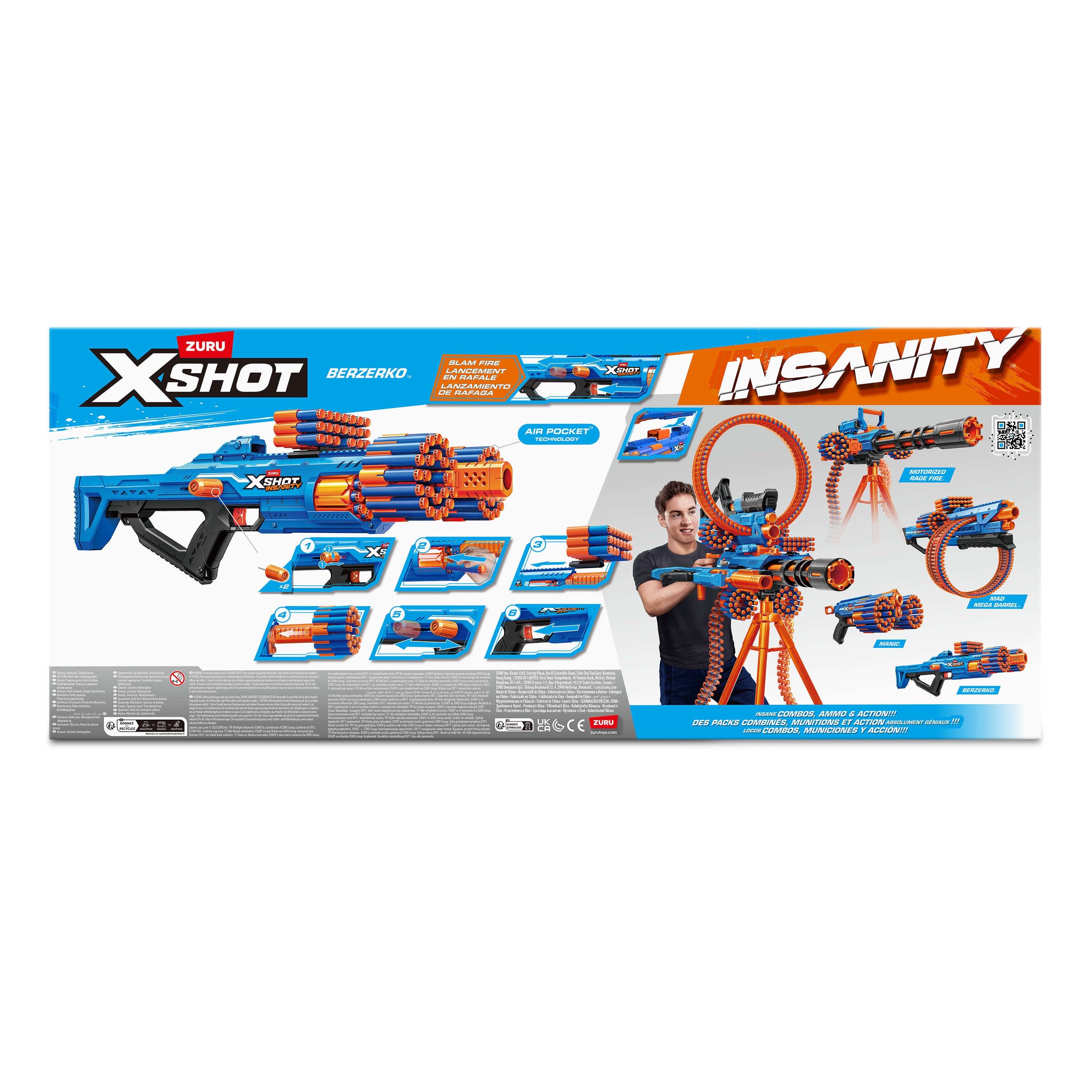 XSHOT Insanity Berzerko lekepistol med 48 piler