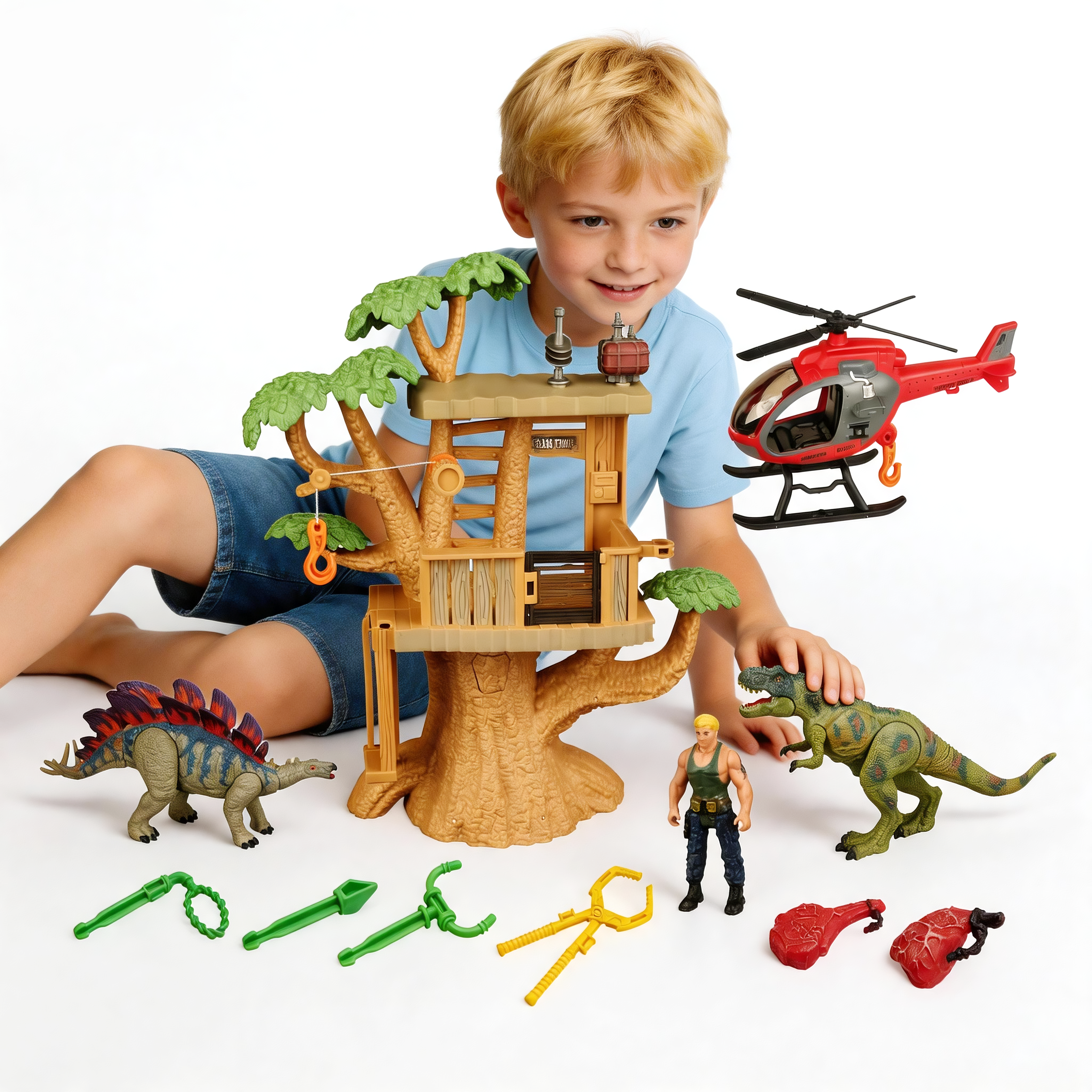 Animal Life Dinosaurkasse med hule