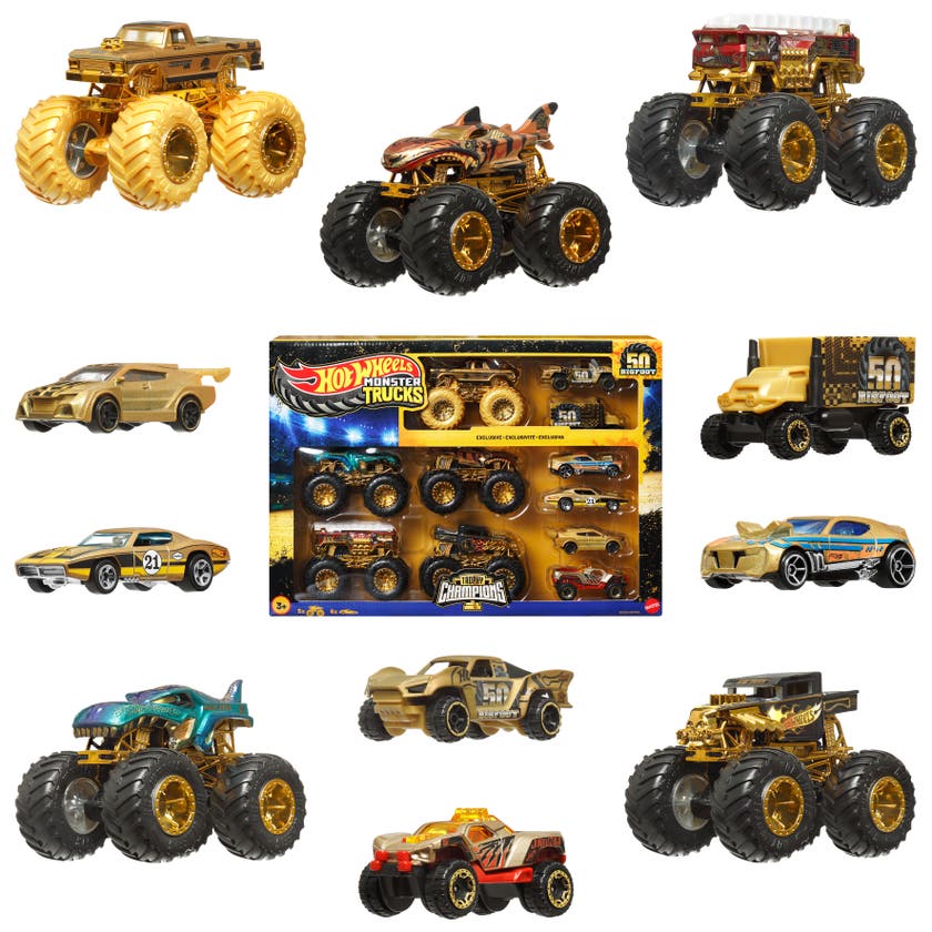 Monster Trucks Bigfoot Trophy Champions Set