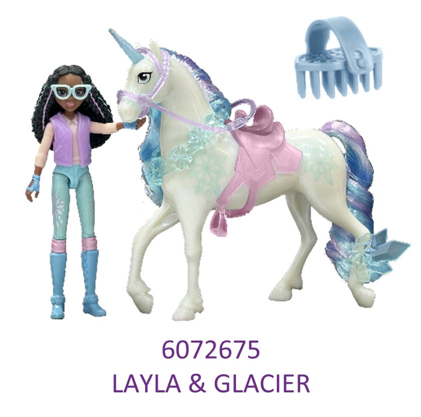 Unicorn Academy Doll & Unicorn V2 -Layla & Glacier