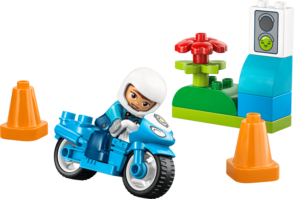 Blå politimotorsykkel