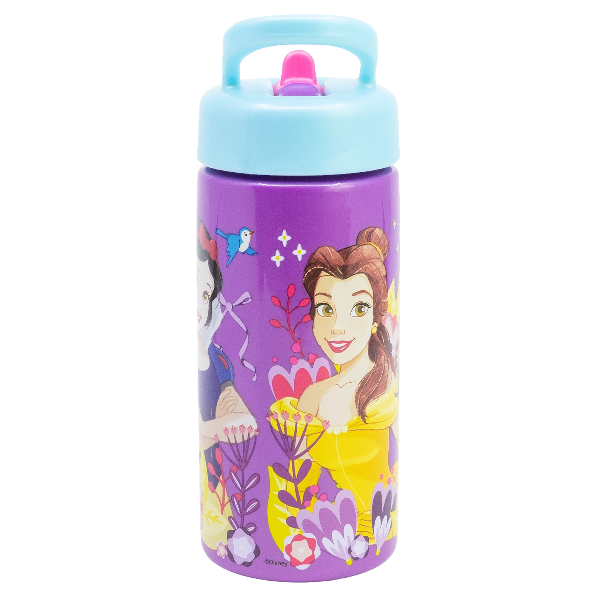 DISNEY PRINCESS, Vannflaske med sugerør, 420 ml