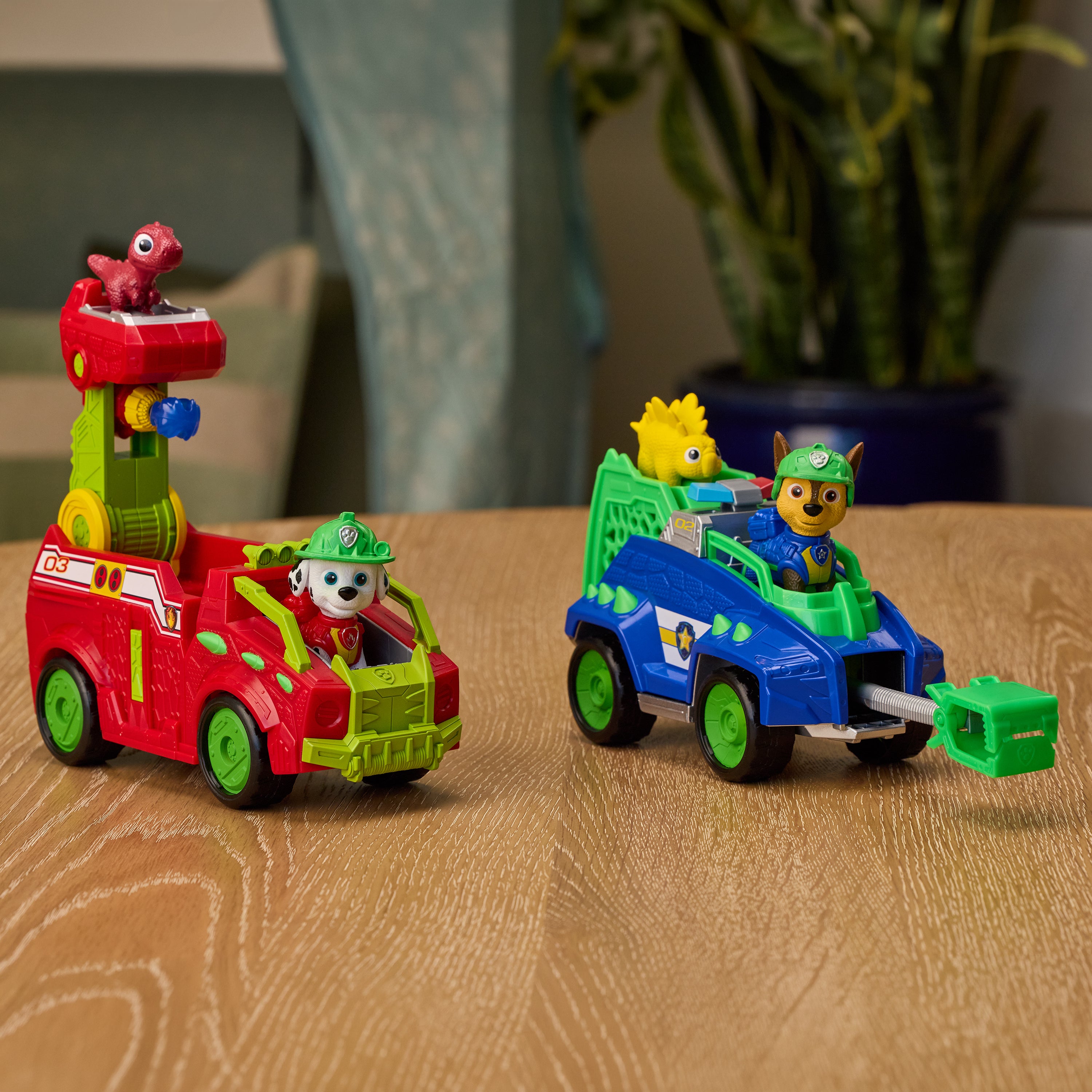 Paw Patrol Movie 3 Dinosaur-kjøretøy 2-pack
