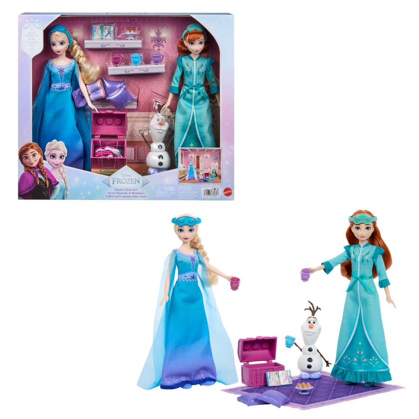 Disney Frozen Sovesett med Anna og Elsa Dukker