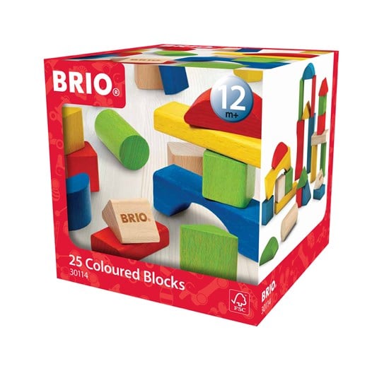 BRIO, Fargede treklosser, 25 stk