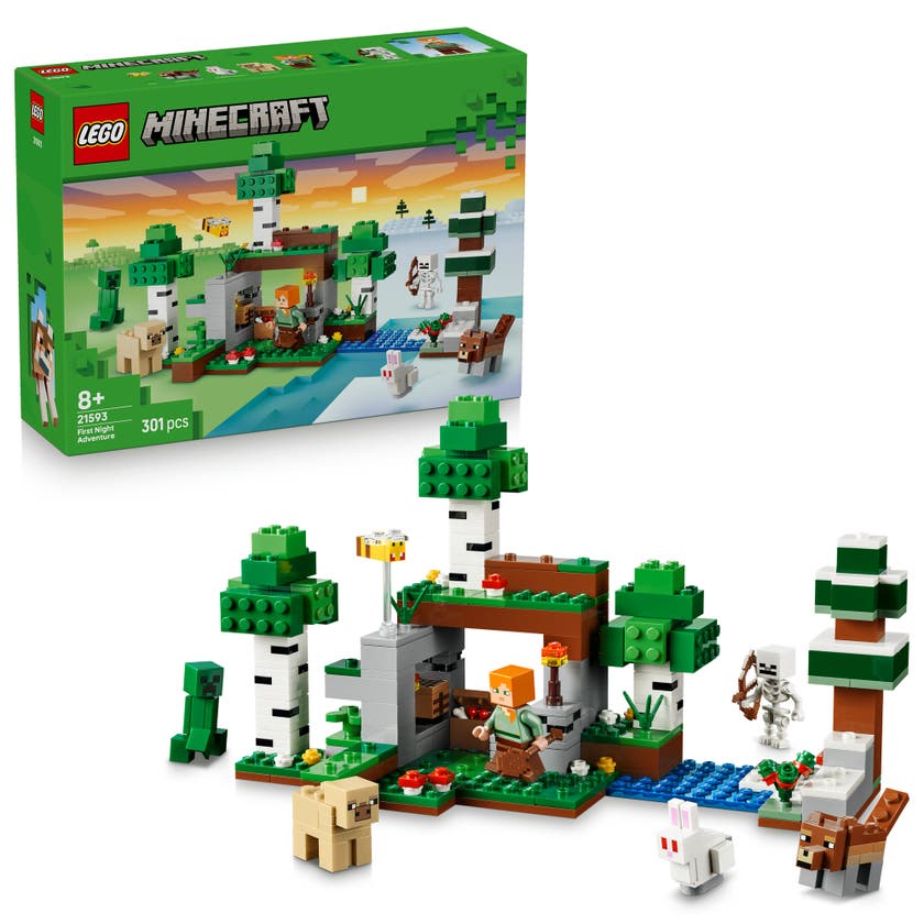 LEGO® Minecraft® Eventyr den første natten, byggeleke 21593