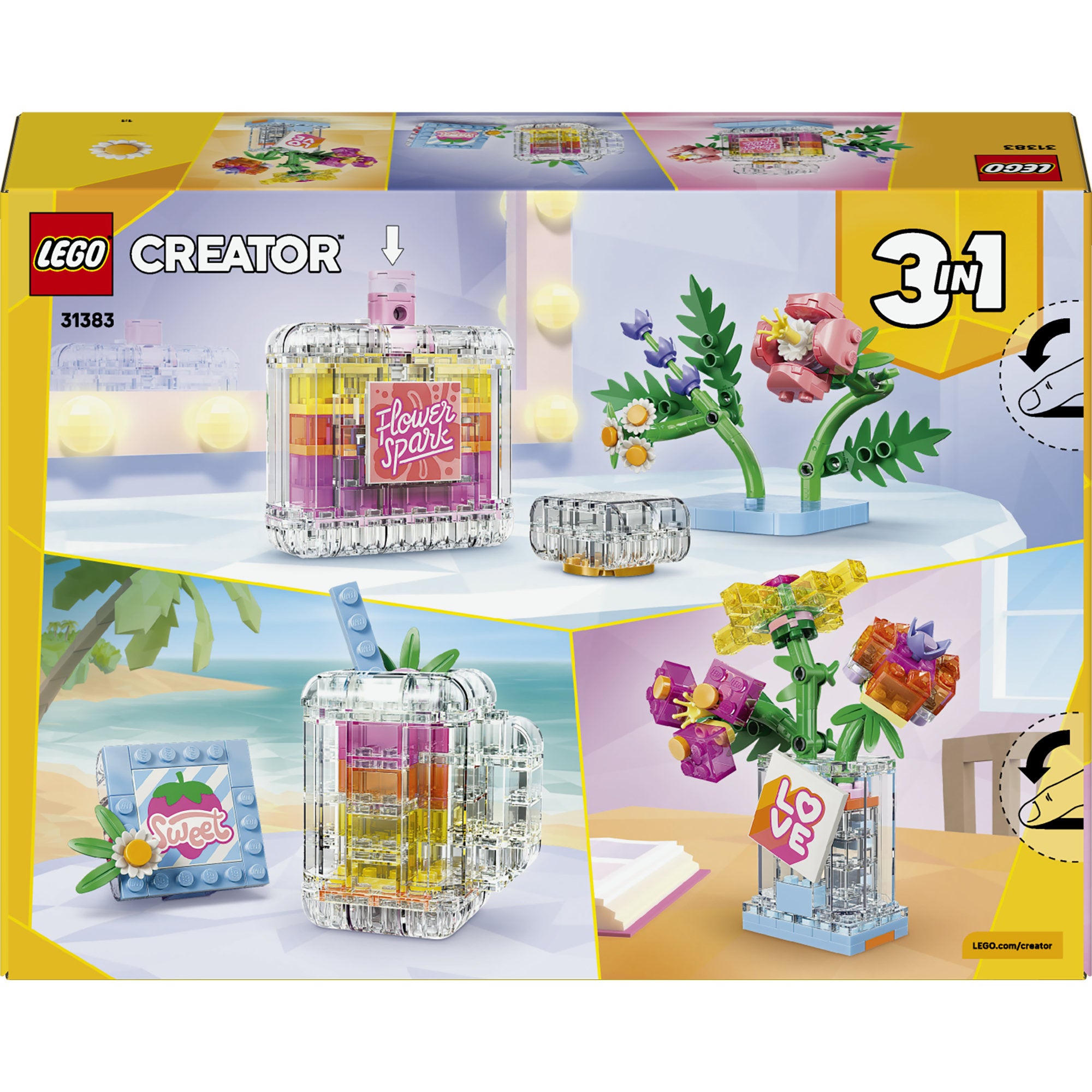 LEGO® Creator 3-i-1 Parfymeflaske med blomsterdekor 31383