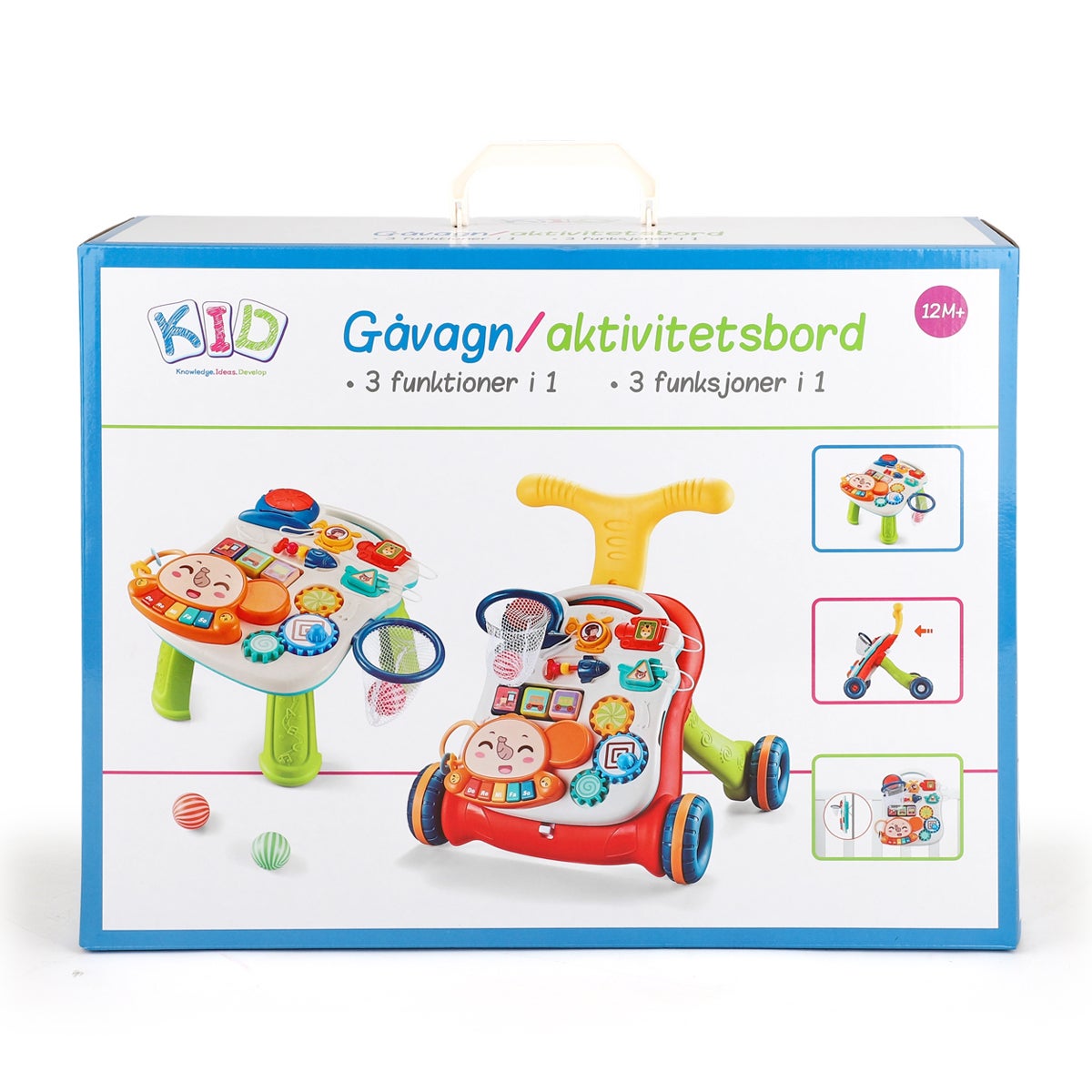 KID, gåvogn og aktivitetsbord