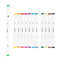 Illustrasjonsmarker, Standardfarger, Spiss 1+8 mm, 12 stk./