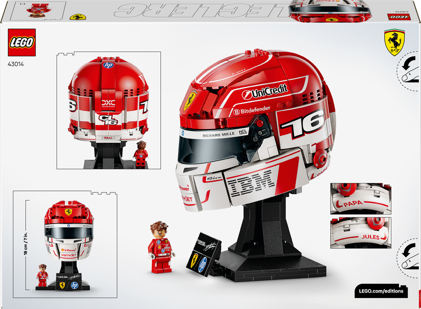 LEGO® Editions Scuderia Ferrari HP Charles Leclerc hjelm 43014
