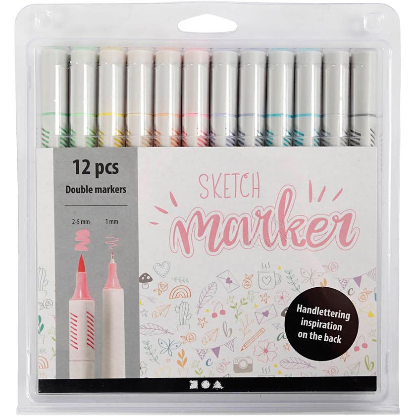 Sketch Marker, pastellfarger