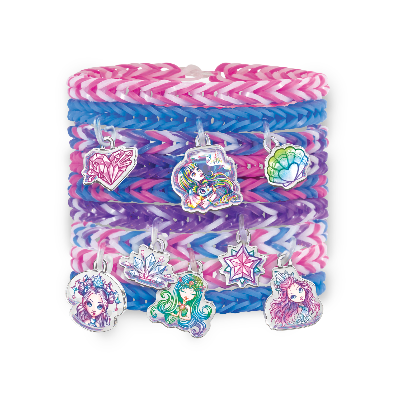 Nebulous Stars Rainbow Loom Charmset