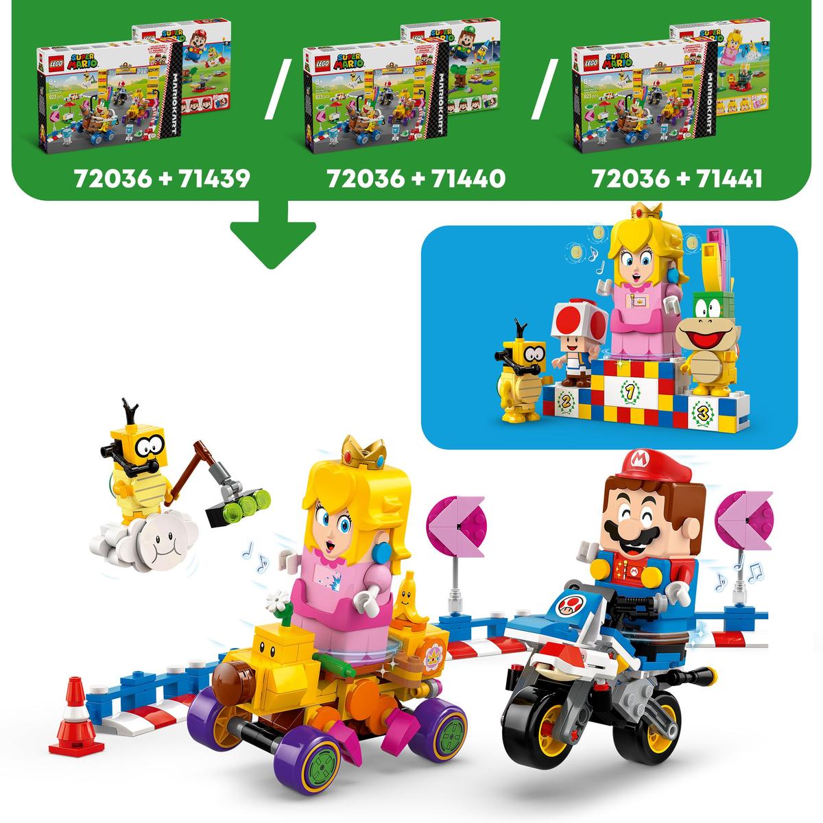 LEGO Super Mario 72036, Mario Kart™ – Baby Peach & Grand Prix