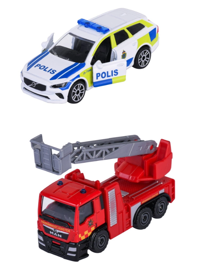 Majorette Svenske utrykningskjøretøy, 2-pack