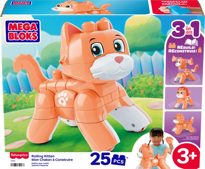 MEGA BLOKS Rullende Kattunge 25 deler