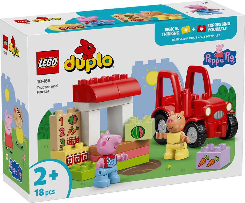 LEGO® DUPLO® Peppa Gris Traktor og marked, byggeleke 10468