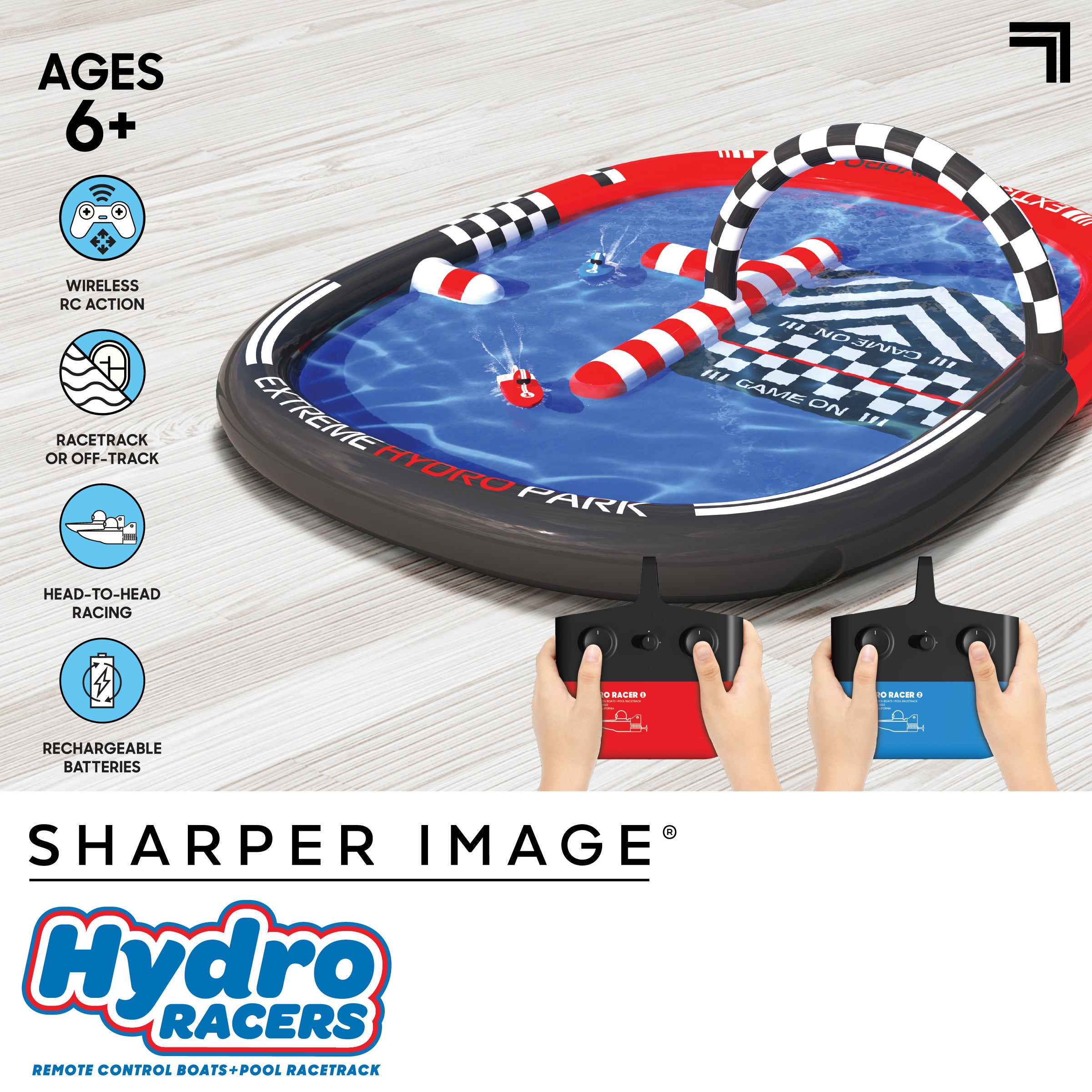 Sharper Image RC Hydro Park Racers med oppblåsbar pool