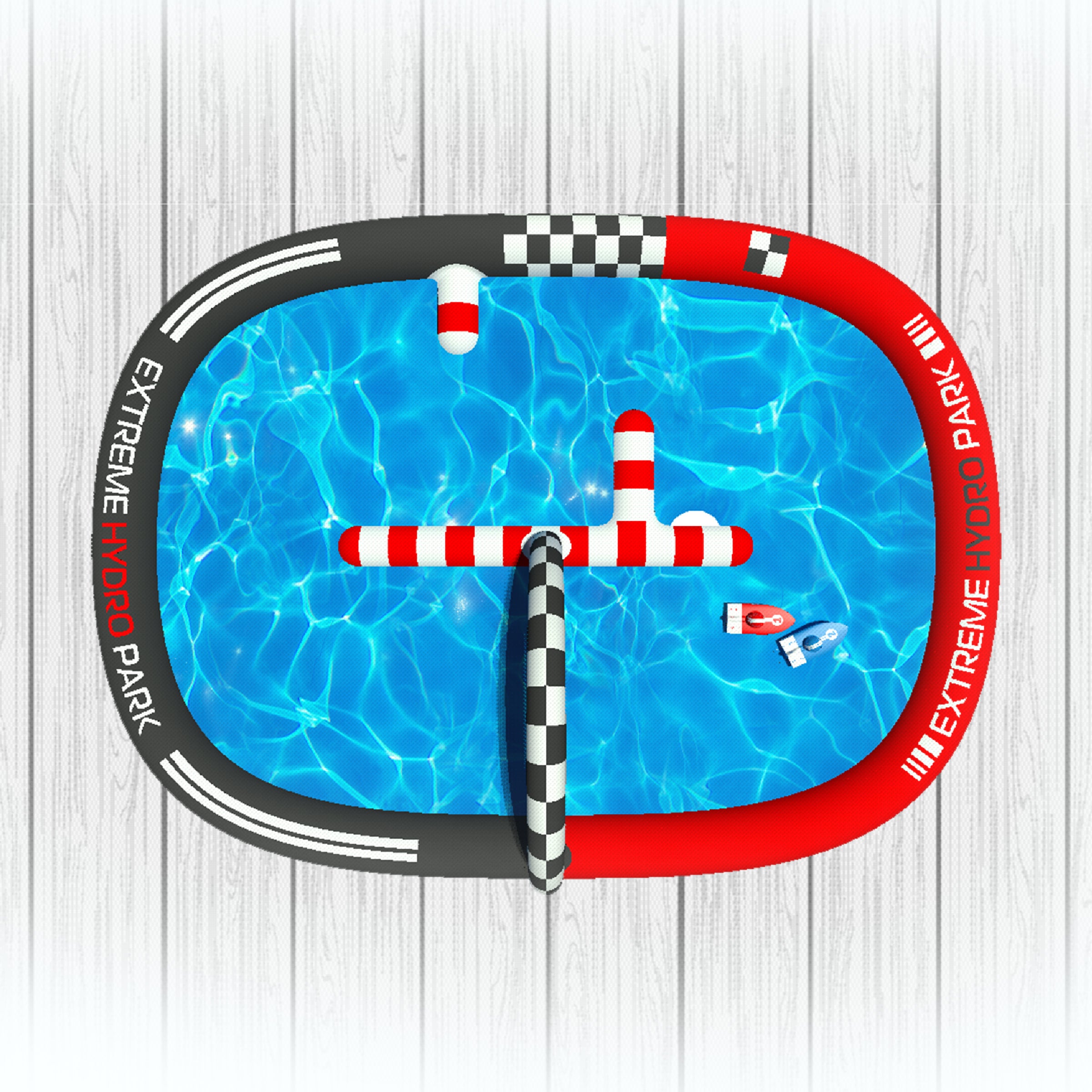 Sharper Image RC Hydro Park Racers med oppblåsbar pool