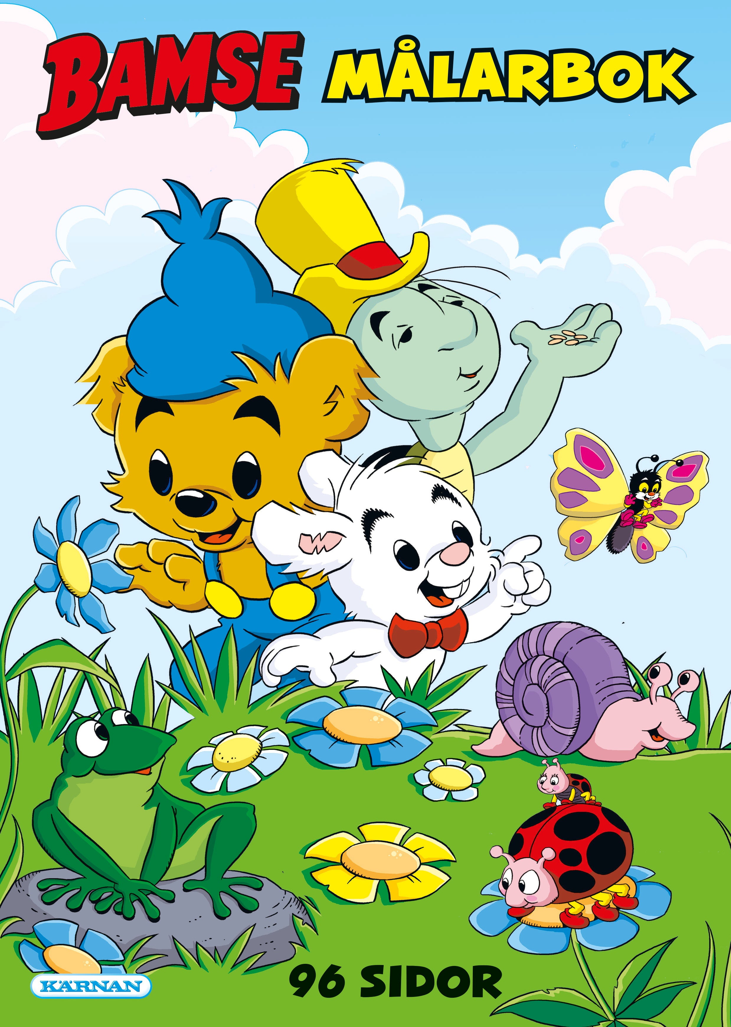 Bamse fargebok med 96 bilder