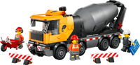 LEGO® City Betongbil. Stor anleggsleke med tre minifigurer for barn fra sju år 60478
