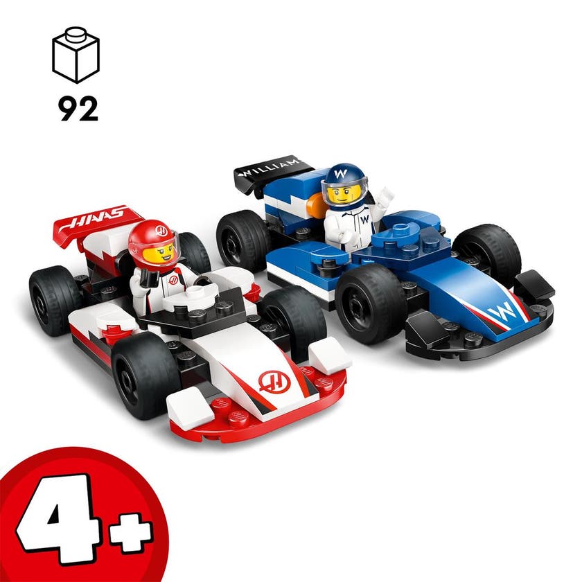 LEGO City Formel 1 60464, F1® Williams Racing & Haas F1® racerbiler