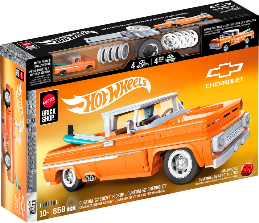 Mattel Brick Shop Hot Wheels Custom '62 Chevy Pickup konstruksjonsleke