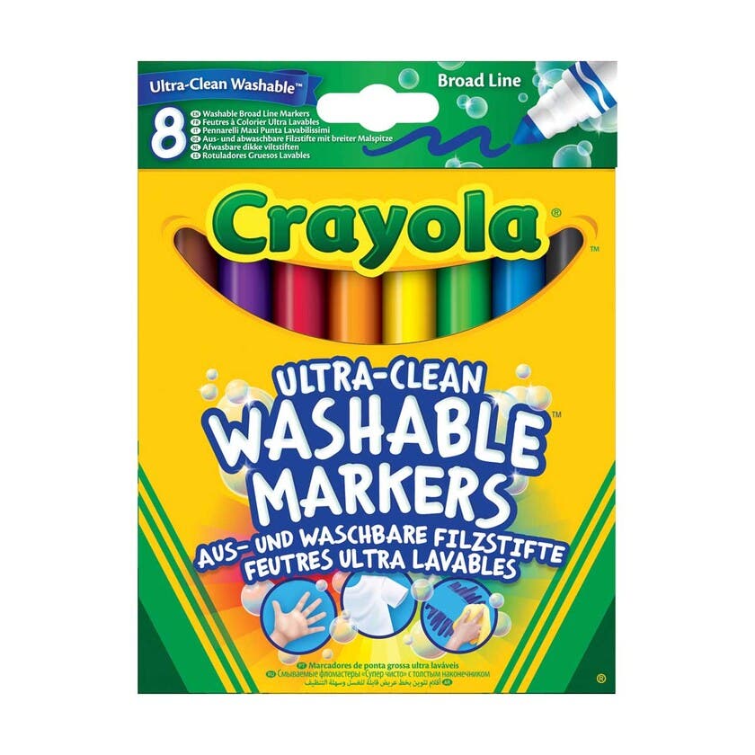 Crayola 8 Ultra Clean - Tusjer