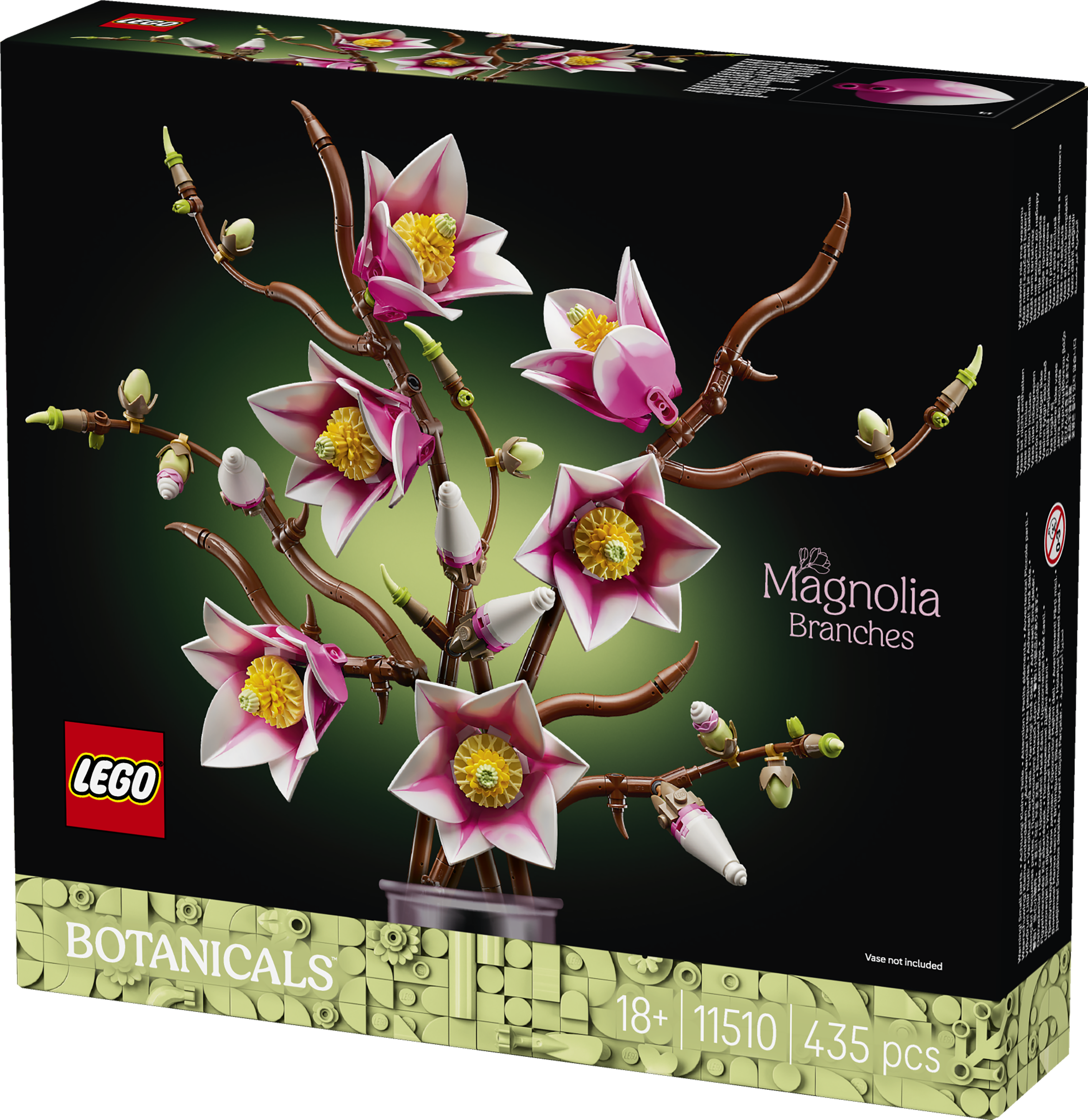 LEGO® Botanicals Magnolia-grener, blomsterdekorasjon 11510
