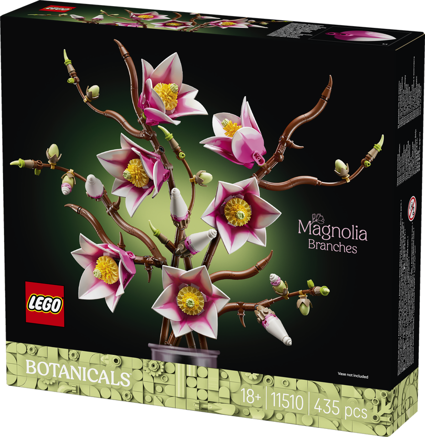 LEGO® Botanicals Magnolia-grener, blomsterdekorasjon 11510