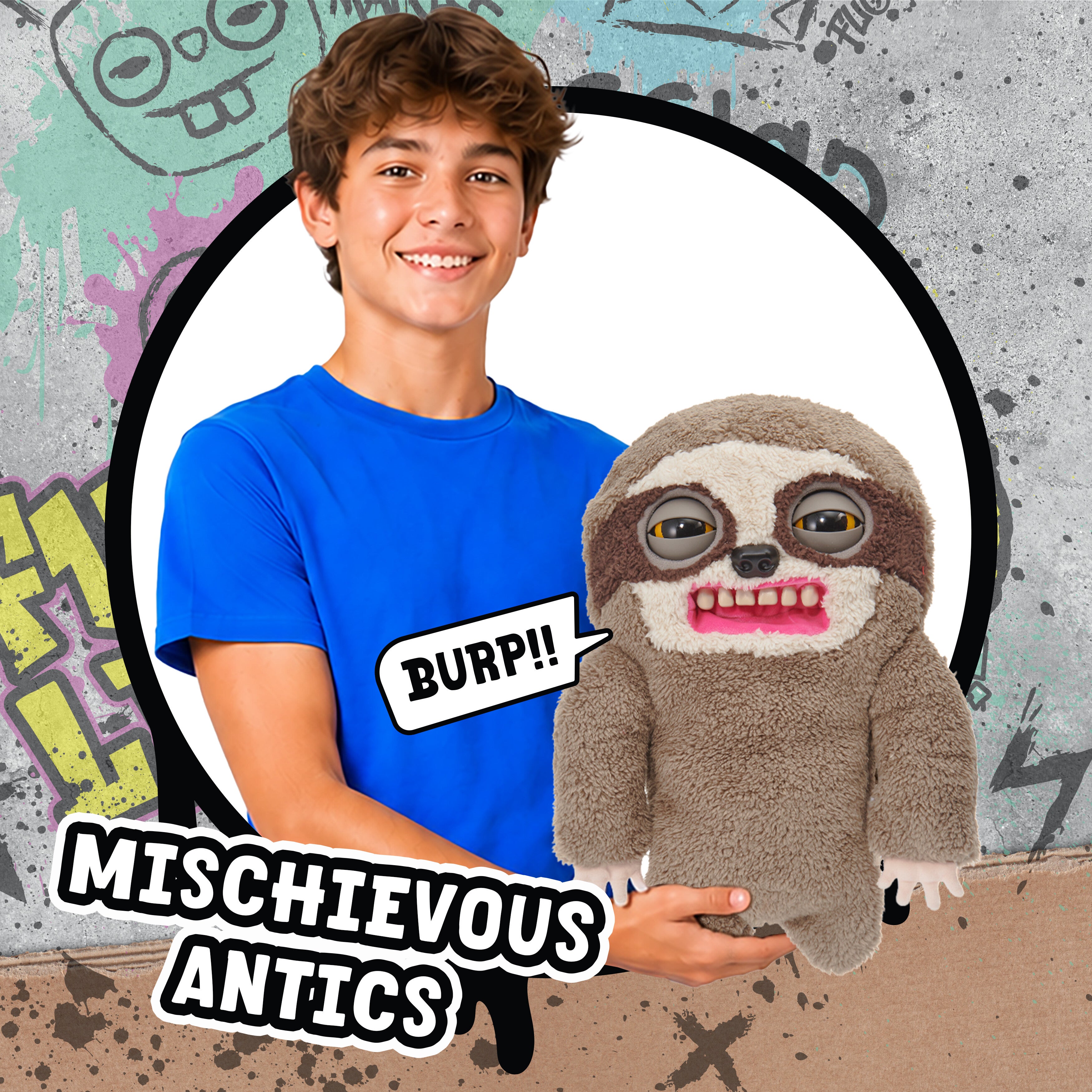 Fugglers Sickening Sloth Deluxe Puppetronic Kosedyr