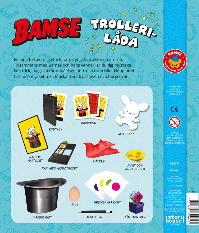 SE - BAMSES TROLLERILÅDA MED HATT