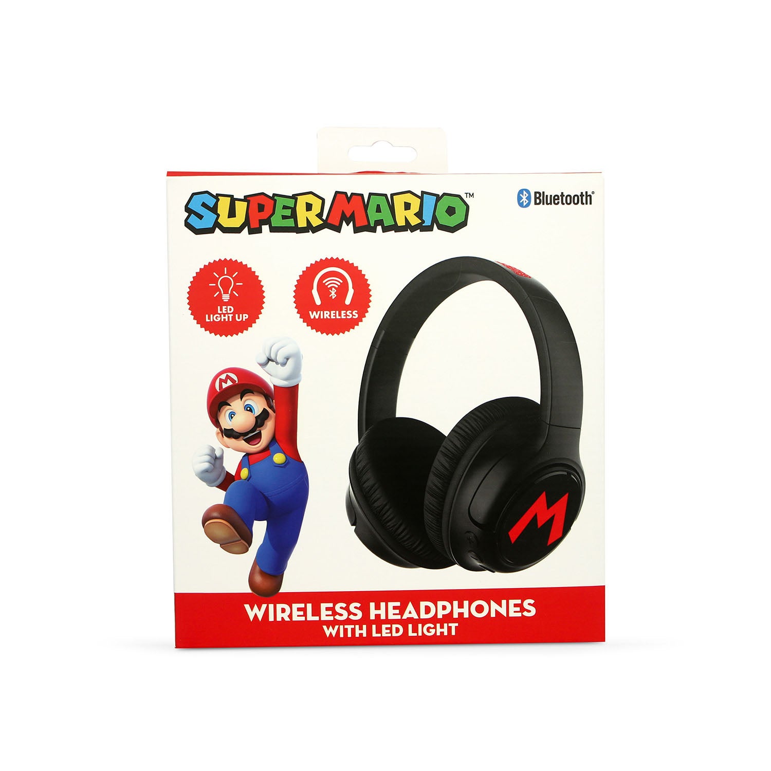 SUPER MARIO Headphone Over-Ear Wireless LED Light Sharing Aux