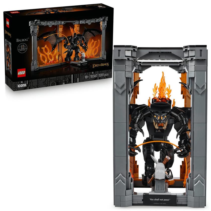LEGO Icons 10367, Ringenes Herre: Bokstøtte med Balrog