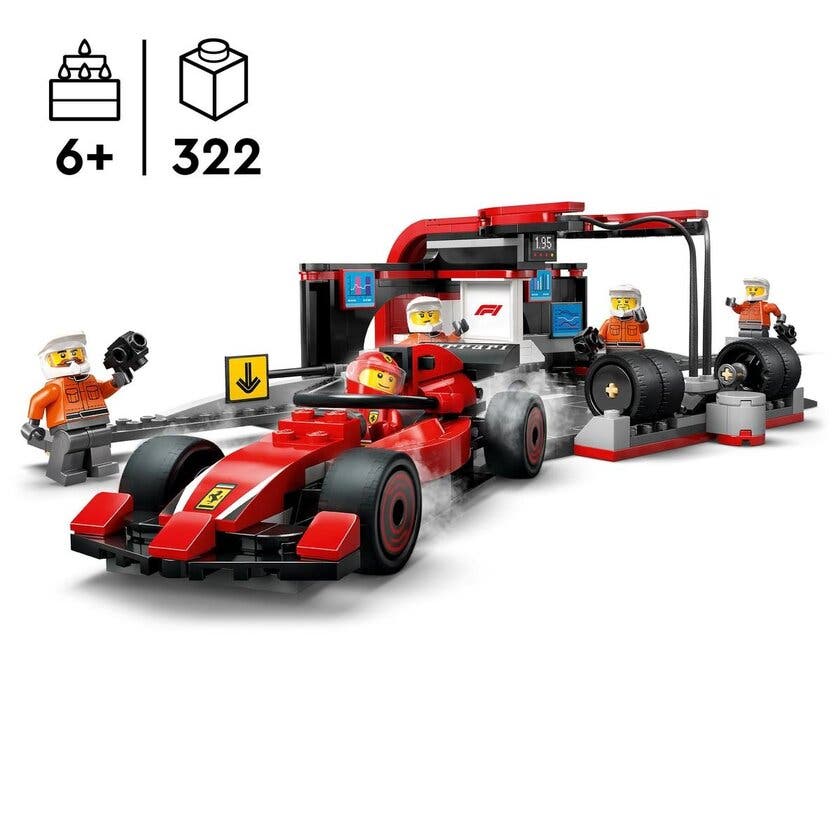LEGO City Formel 1 60443, F1® depåstopp og depåteam med Ferrari bil