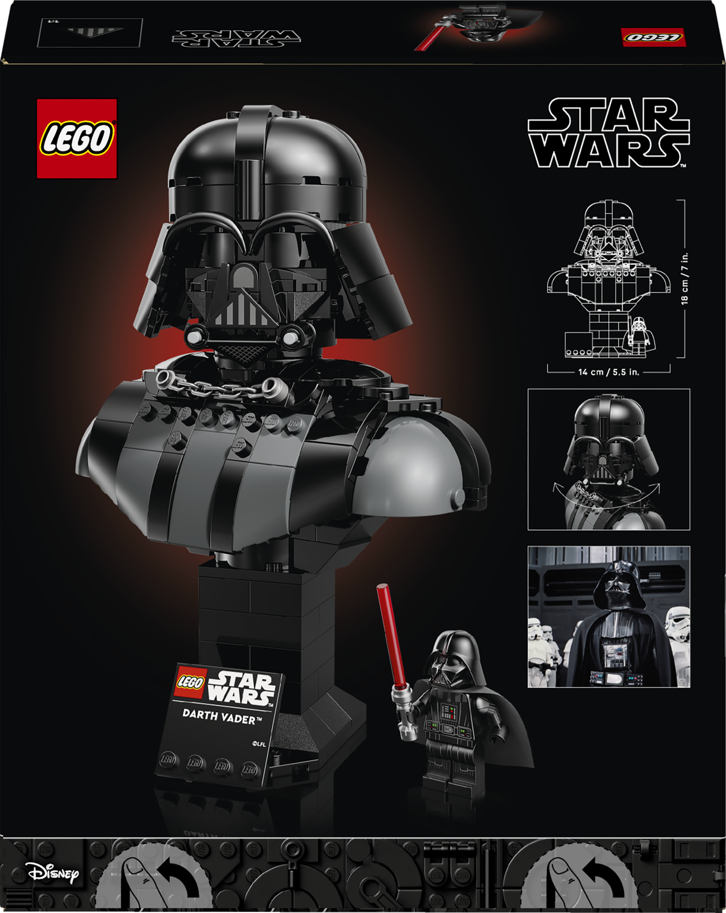 LEGO® Star Wars™ Byste av Darth Vader™, byggesett 75439