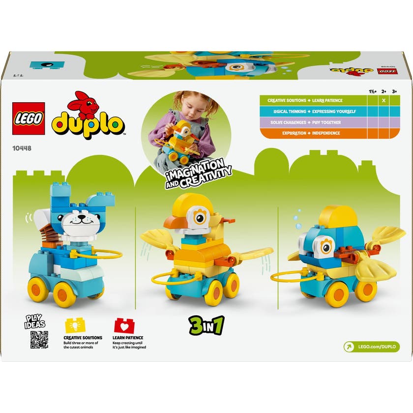LEGO DUPLO Town 10448, 3-i-1 Dyr på hjul