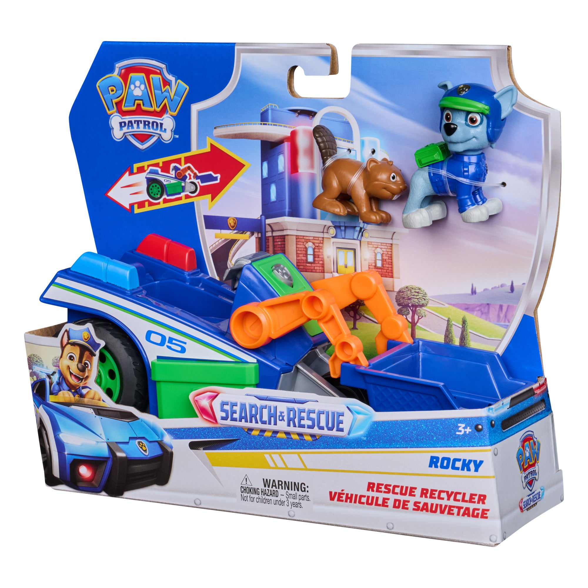 Paw Patrol Rockys Rescue Recycler med figur og ekorn