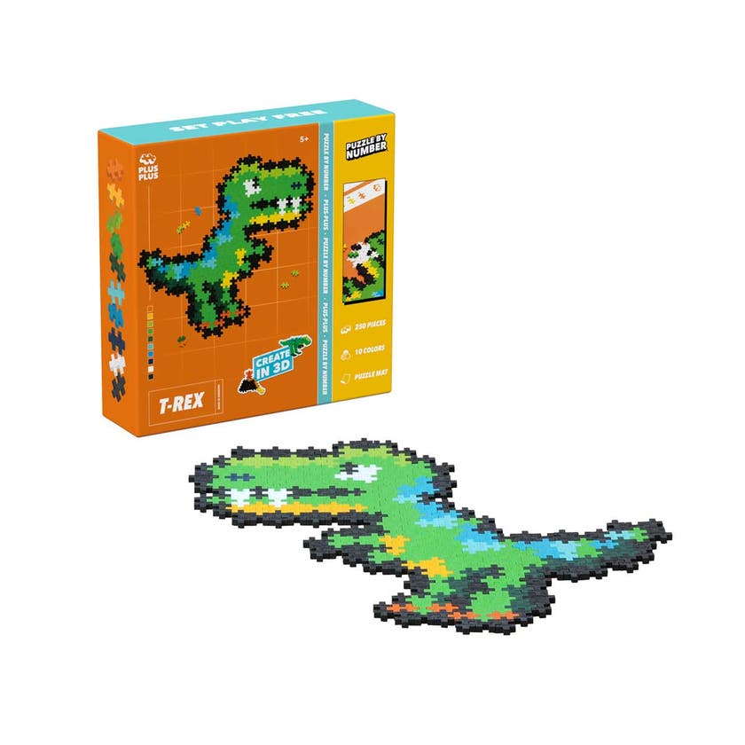 Plus-Plus Puslespill Etter Nummer T-Rex 250 stk