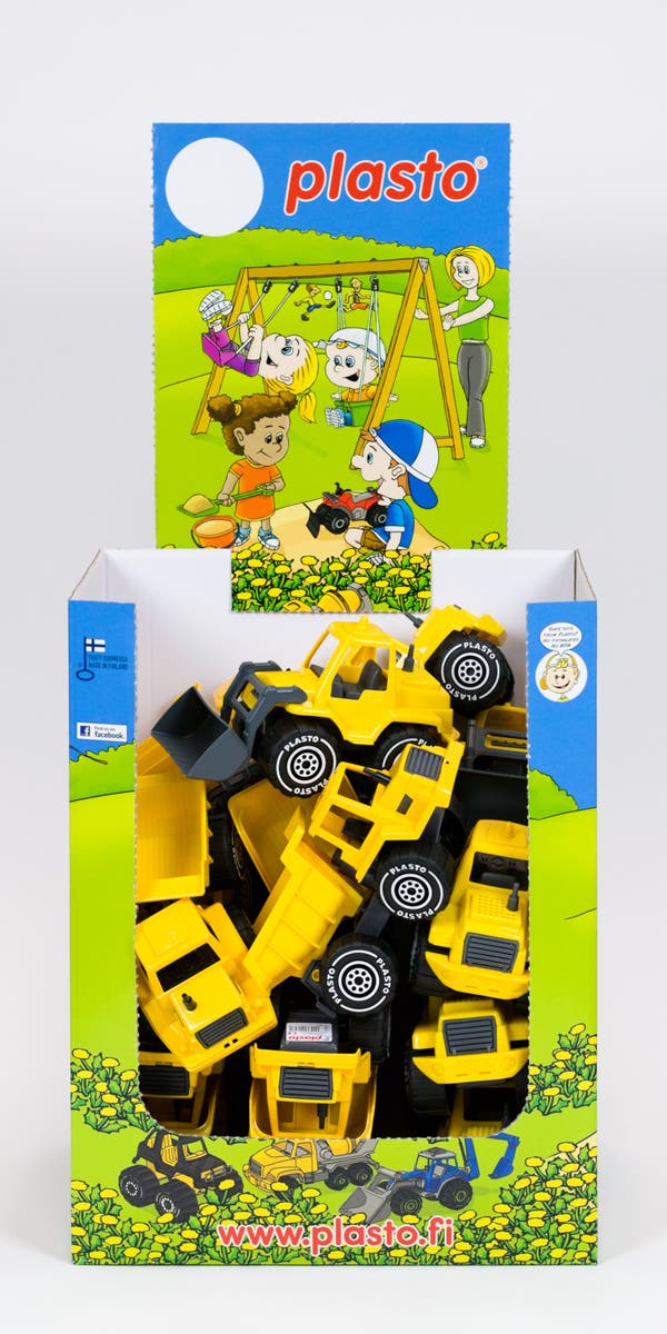 Plasto - Frontlaster gul 1623 & Dumper gul 1690 i display