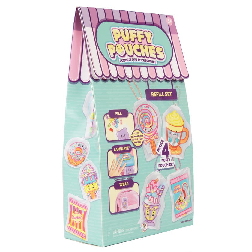 Puffy Pouches refillkit – lag 4 klemvennlige squishys