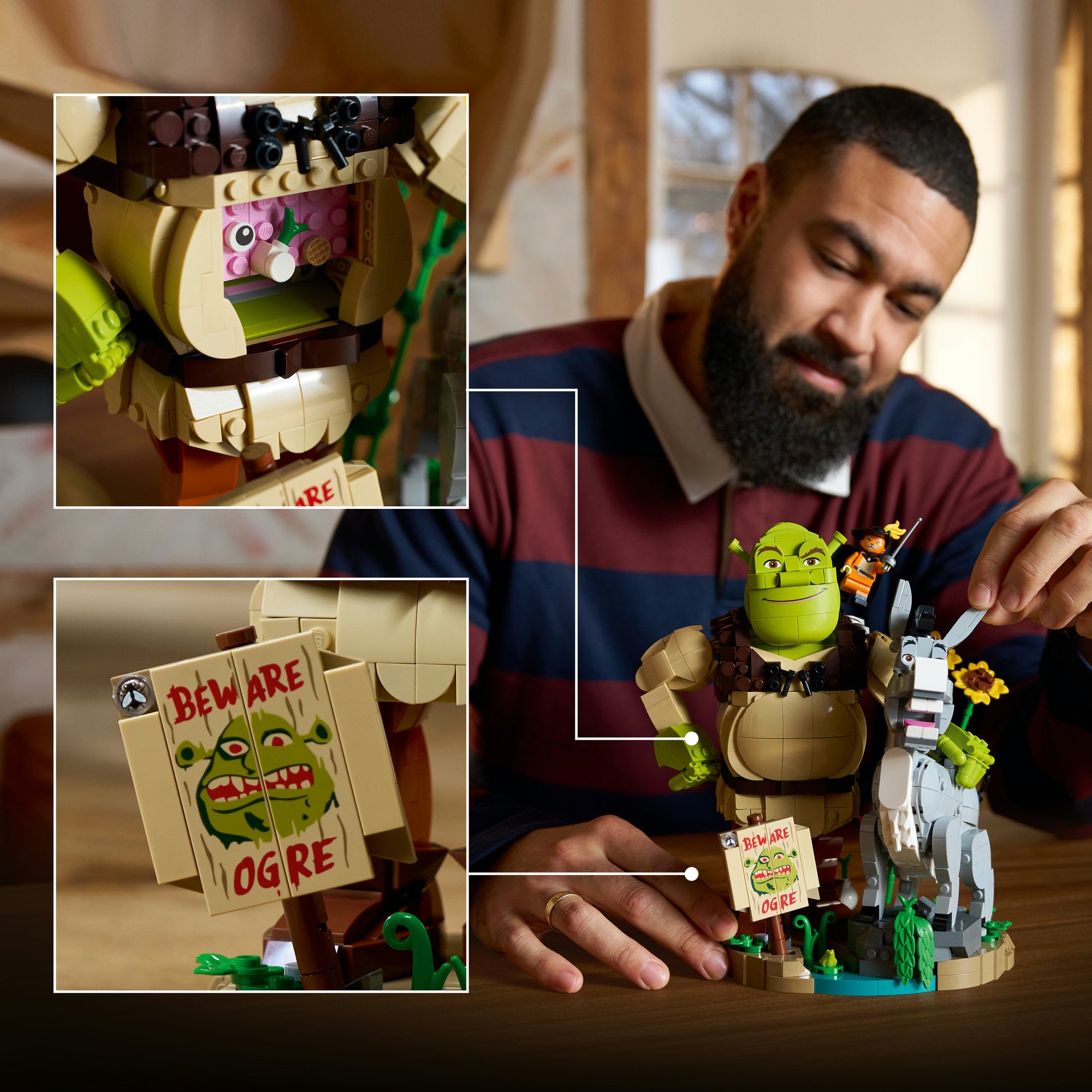 LEGO® Shrek: Shrek, Esel og Pus med Støvler, figursett 72423
