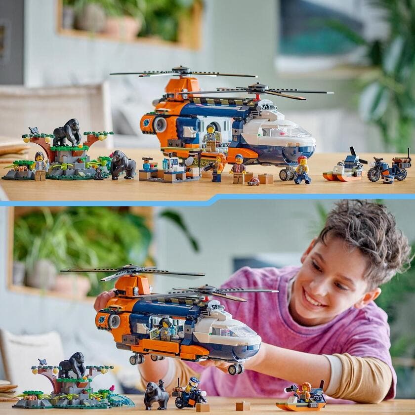 LEGO City 60437, Jungelhelikopter og baseleir