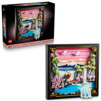 Landskap med japanske kirsebærtrær