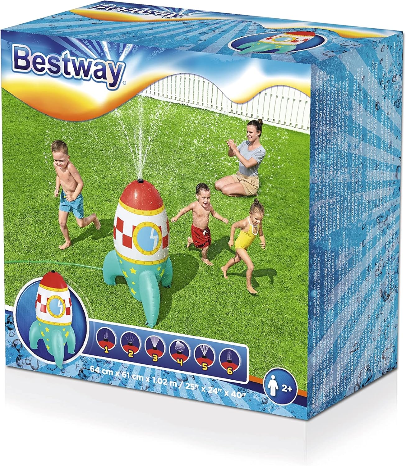 Bestway Space Blast Oppblåsbar Vannspreder til barn – 64 x 61 x 102 cm
