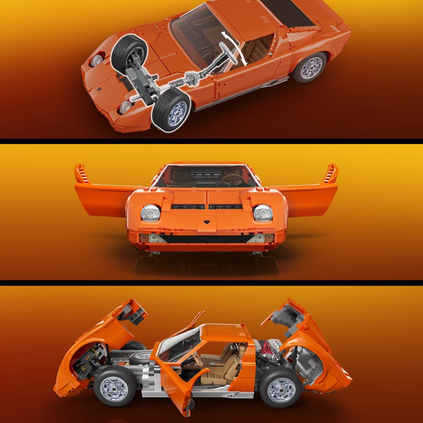 Mattel Brick Shop Hot Wheels Lamborghini Miura P400 SV