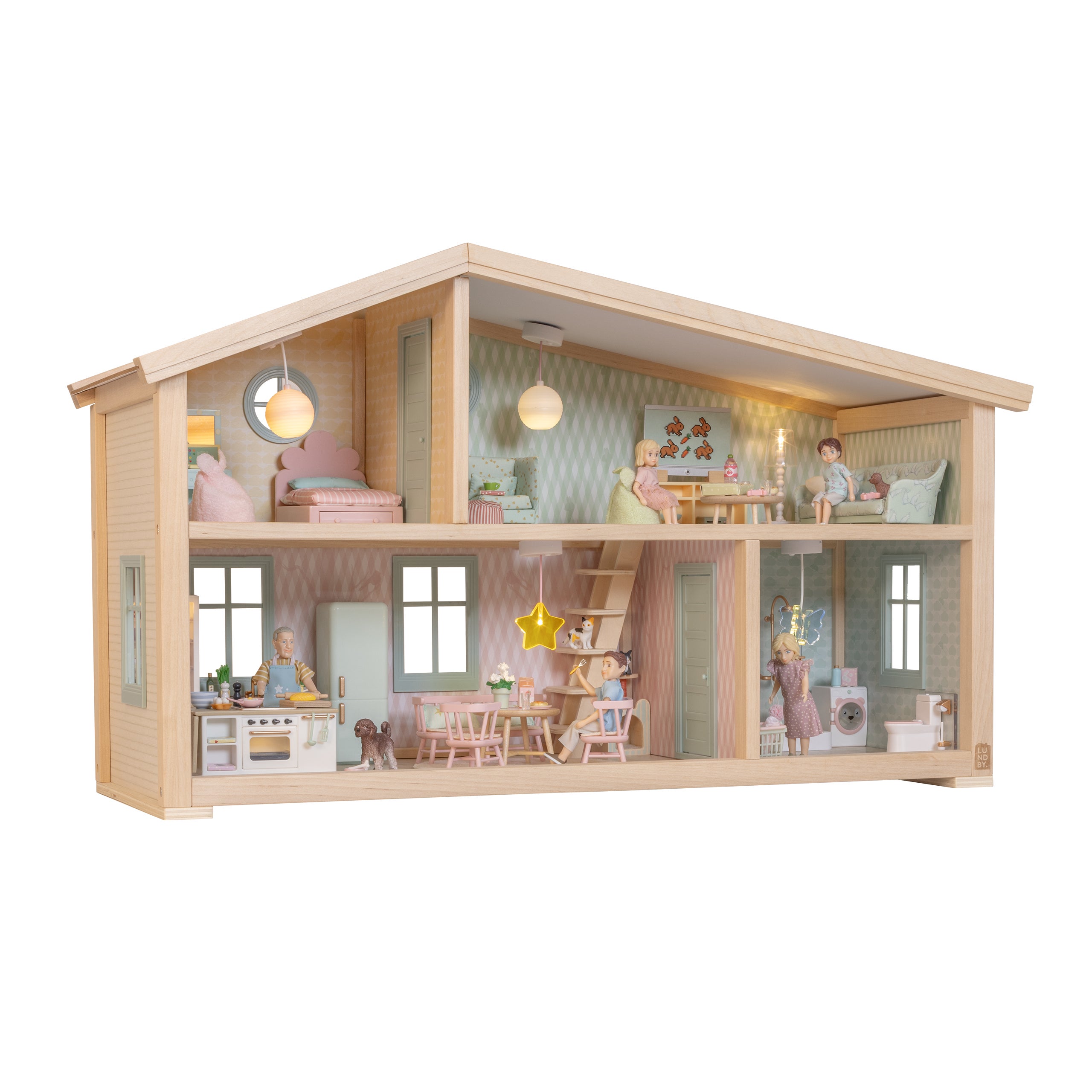 LUNDBY Star House Dukkehus i tre