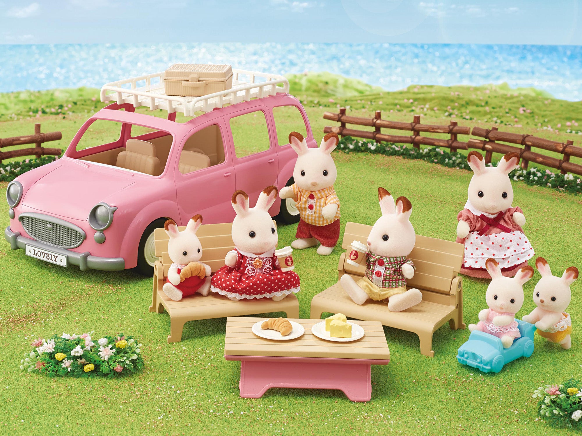 Sylvanian Families - Familiebil - rosa