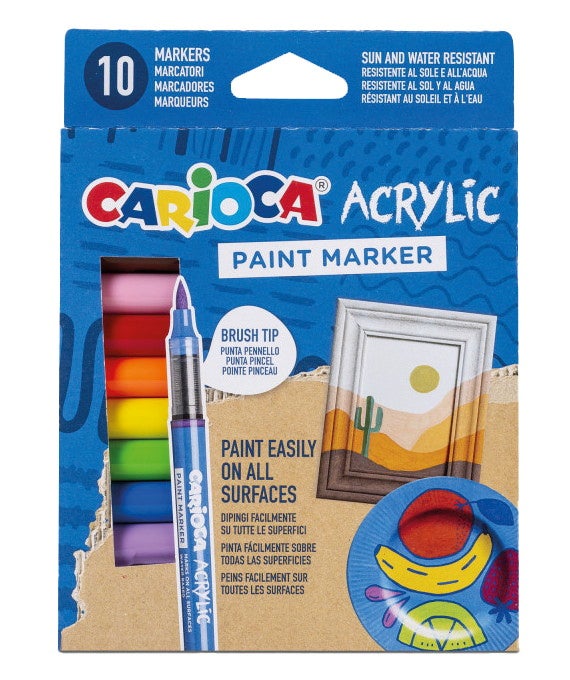 Carioca Akrylpennor 10 farger