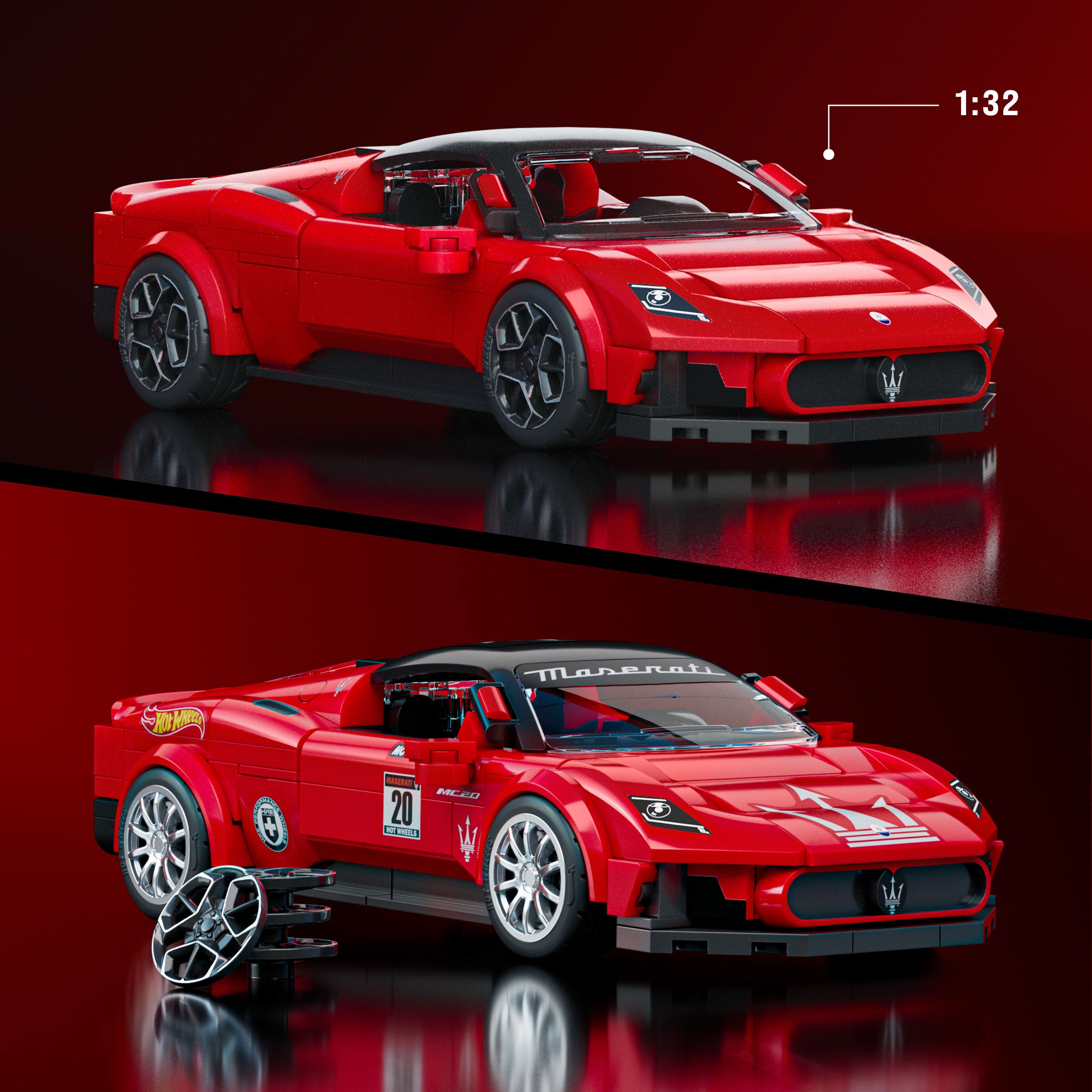 Mattel Brick Shop Maserati MC20 Speed Series